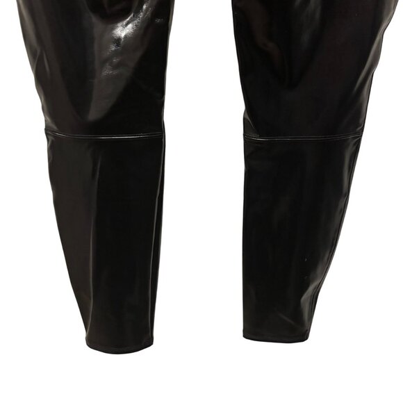 Spanx Patent Leather Leggings High-Waisted Shaping Fit Womens Size Large Black - Picture 6 of 8